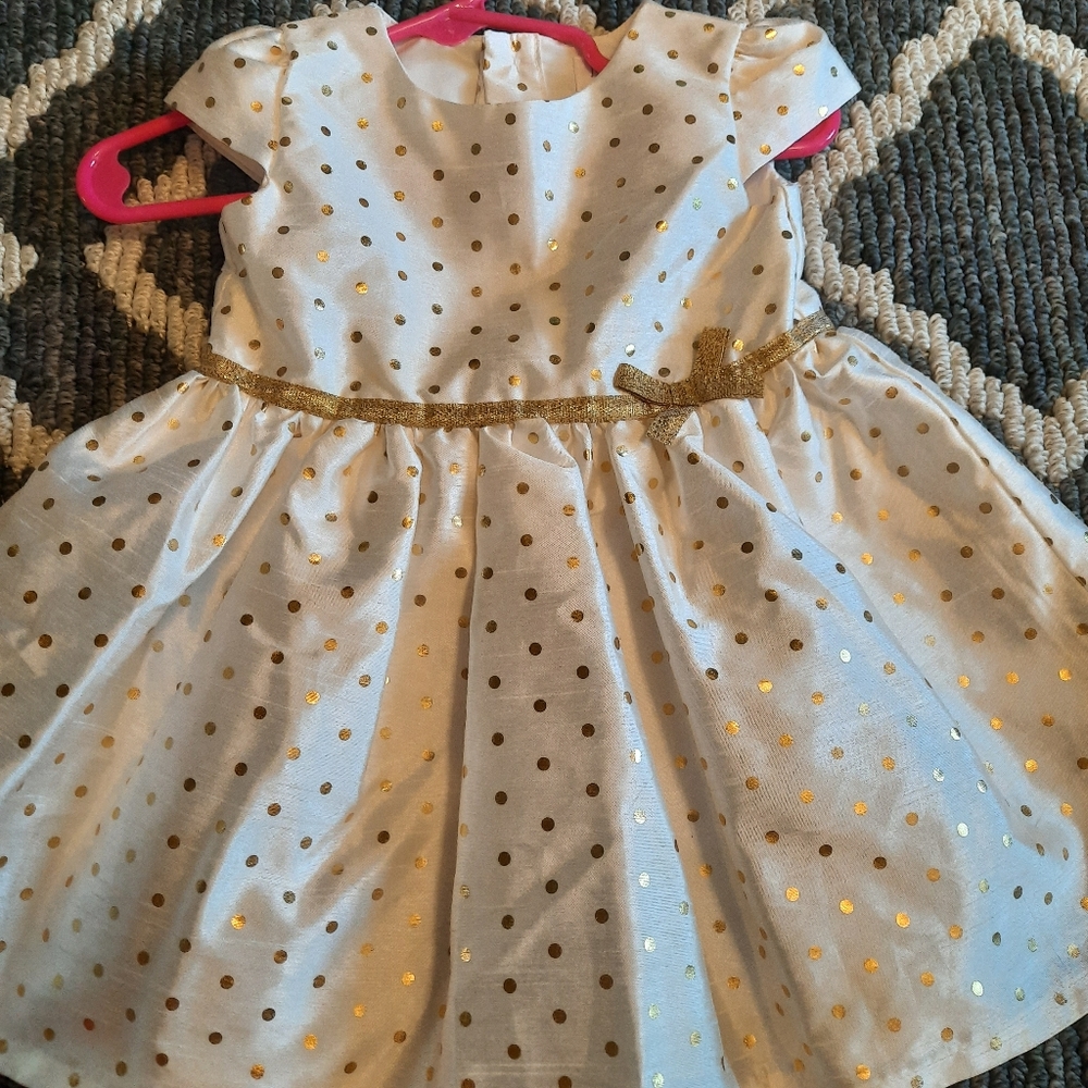 6 month fancy gold and ivory party dress carter's
